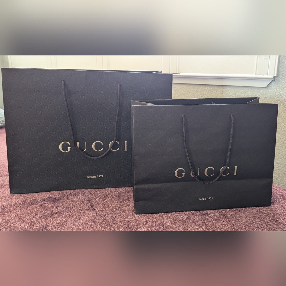 (2) Gucci Shopping Bags